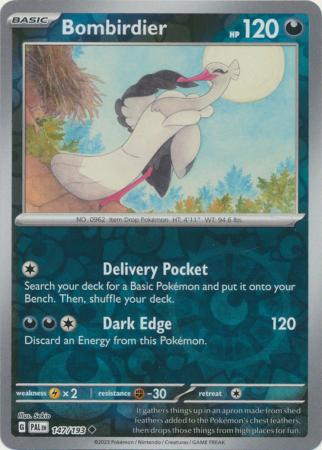 Card: Scarlet & Violet: Paldea Evolved Singles, Bombirdier - 147/193 - Uncommon Reverse Holo