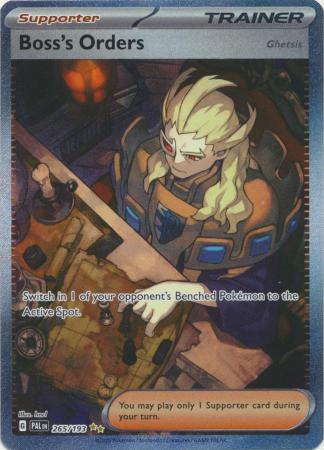 Card: Scarlet & Violet: Paldea Evolved Singles, Boss's Orders - 265/193 - Special Illustrion Rare