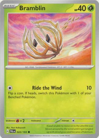 Card: Scarlet & Violet: Paldea Evolved Singles, Bramblin - 022/193 - Common