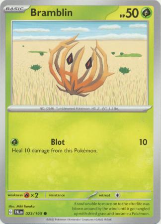 Card: Scarlet & Violet: Paldea Evolved Singles, Bramblin - 023/193 - Common