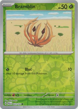 Card: Scarlet & Violet: Paldea Evolved Singles, Bramblin - 023/193 - Common Reverse Holo