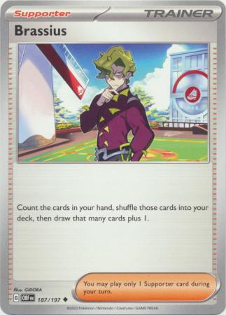 Card: Scarlet & Violet: Obsidian Flames Single, Brassius - 187/197 - Uncommon