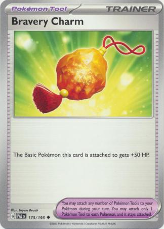 Card: Scarlet & Violet: Paldea Evolved Singles, Bravery Charm - 173/193 - Uncommon