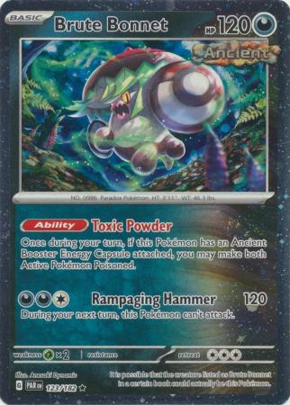 Card: Scarlet & Violet: Paradox Rift Singles, Brute Bonnet - 123/182 - Holo Promo