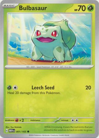 Card: Scarlet & Violet: 151 Singles, Bulbasaur - 001/165 - Common