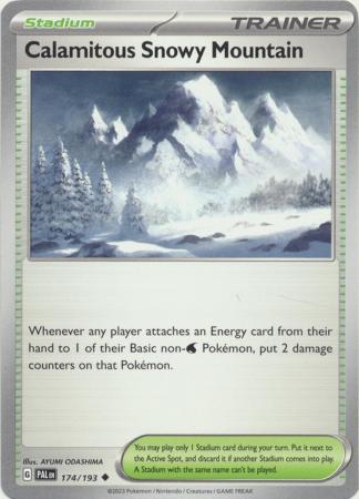 Card: Scarlet & Violet: Paldea Evolved Singles, Calamitous Snowy Mountain - 174/193 - Uncommon