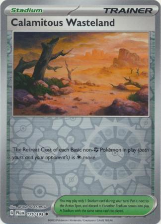 Card: Scarlet & Violet: Paldea Evolved Singles, Calamitous Wasteland - 175/193 - Uncommon Reverse Holo