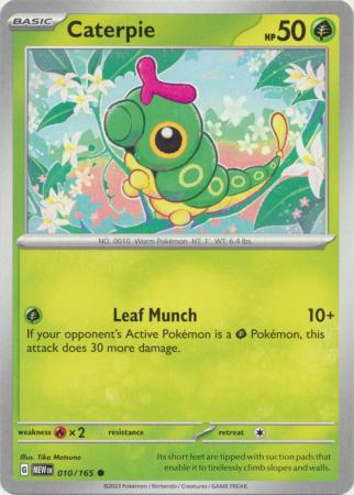 Card: Scarlet & Violet: 151 Singles, Caterpie - 010/165 - Common