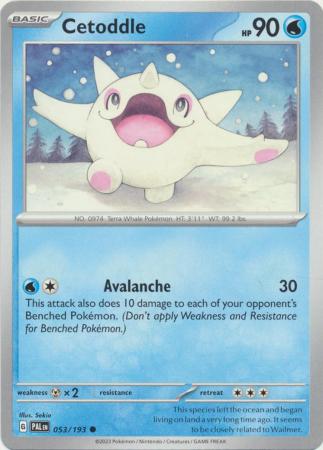 Card: Scarlet & Violet: Paldea Evolved Singles, Cetoddle - 053/193 - Common
