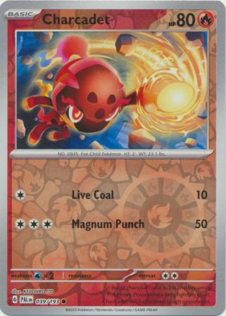 Card: Scarlet & Violet: Paldea Evolved Singles, Charcadet - 039/193 - Common Reverse Holo