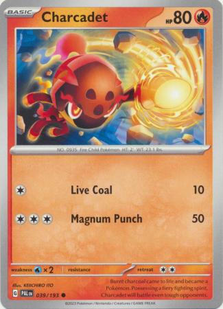Card: Scarlet & Violet: Paldea Evolved Singles, Charcadet - 039/193 - Common
