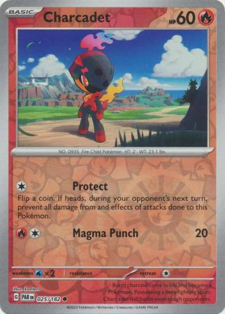 Card: Scarlet & Violet: Paradox Rift Singles,  Charcadet - 025/182 - Common Reverse Holo