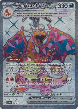 Card: Scarlet & Violet: Obsidian Flames Single, Charizard ex - 215/197 - Full Art Secret Rare