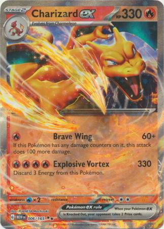 Card: Scarlet & Violet: 151 Singles, Charizard ex - 006/165 - Ultra Rare