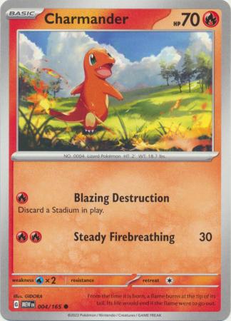 Card: Scarlet & Violet: 151 Singles, Charmander - 004/165 - Common