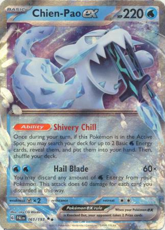 Card: Scarlet & Violet: Paldea Evolved Singles, Chien-Pao ex - 061/193 - Ultra Rare