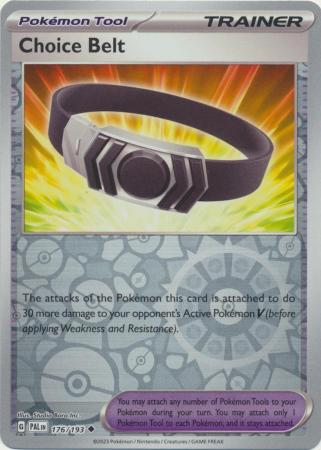 Card: Scarlet & Violet: Paldea Evolved Singles, Choice Belt - 176/193 - Uncommon Reverse Holo