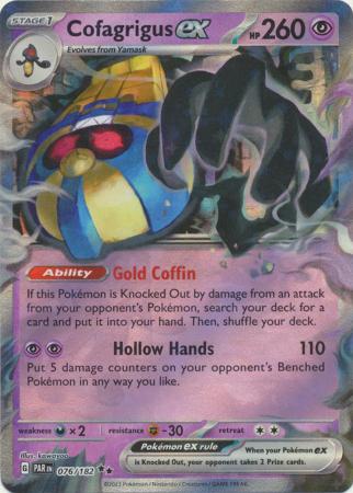 Card: Scarlet & Violet: Paradox Rift Singles, Cofagrigus ex - 076/182 - Ultra Rare