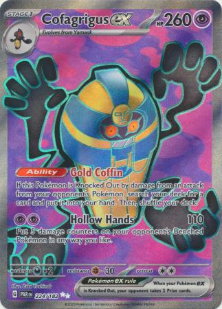 Card: Scarlet & Violet: Paradox Rift Singles, Cofagrigus ex - 224/182 - Full Art Secret Rare