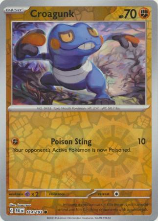 Card: Scarlet & Violet: Paldea Evolved Singles, Croagunk - 114/193 - Common Reverse Holo
