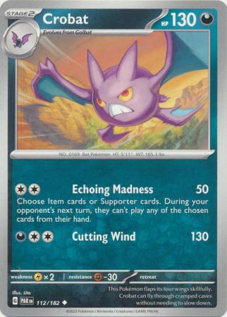 Card: Scarlet & Violet: Paradox Rift Singles, Crobat - 112/182 - Uncommon