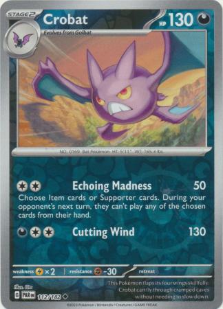Card: Scarlet & Violet: Paradox Rift Singles, Crobat - 112/182 - Uncommon Reverse Holo