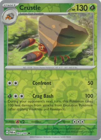 Card: Scarlet & Violet: Paradox Rift Singles, Crustle - 007/182 - Common Reverse Holo