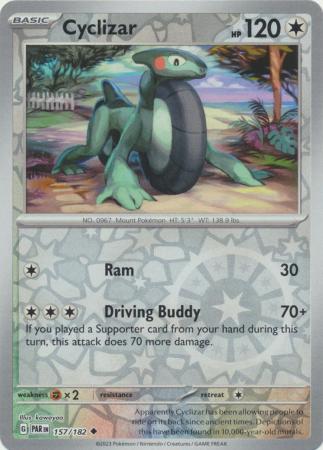 Card: Scarlet & Violet: Paradox Rift Singles, Cyclizar - 157/182 - Uncommon Reverse Holo