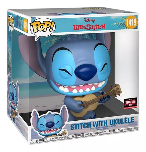 Funko Pop! Disney: Stitch With Ukulele 1419, Jumbo