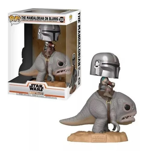 Funko Pop! Star Wars: Mandalorian, The Mandalorian On Blurrg 358