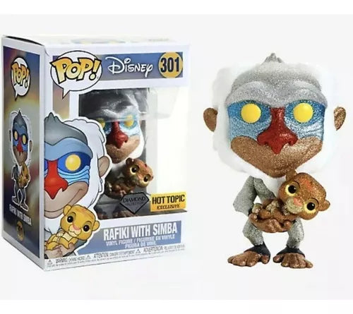 Funko Pop! Disney: El Rey Leon, Rafiki With Simba 301 (Diamond)