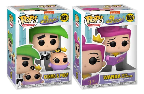 Funko Pop! Animation: Los Padrinos Magicos, Wanda 1692 & Cosmo 1691
