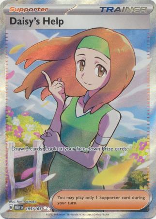 Card: Scarlet & Violet: 151 Singles, Daisy's Help - 195/165 - Full Art Secret Rare