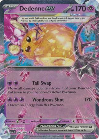 Card: Scarlet & Violet: Paldea Evolved Singles, Dedenne ex - 093/193 - Ultra Rare