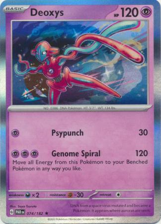 Card: Scarlet & Violet: Paradox Rift Singles, Deoxys - 074/182 - Holo Rare