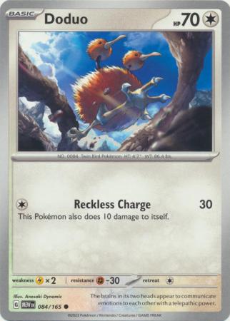 Card: Scarlet & Violet: 151 Singles, Doduo - 084/165 - Common