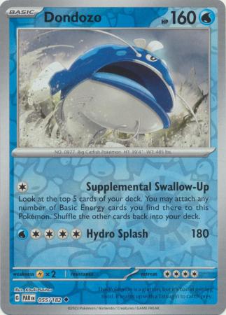 Card: Scarlet & Violet: Paradox Rift Singles, Dondozo - 055/182 - Uncommon Reverse Holo