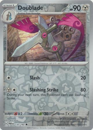 Card: Scarlet & Violet: Paradox Rift Singles, Doublade - 132/182 - Common Reverse Holo