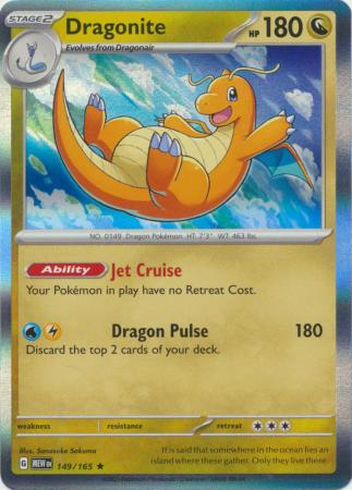 Card: Scarlet & Violet: 151 Singles, Dragonite - 149/165 - Holo Rare
