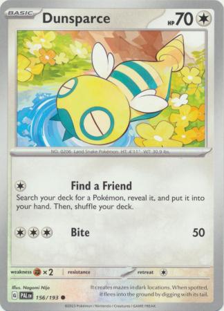 Card: Scarlet & Violet: Paldea Evolved Singles, Dunsparce - 156/193 - Common