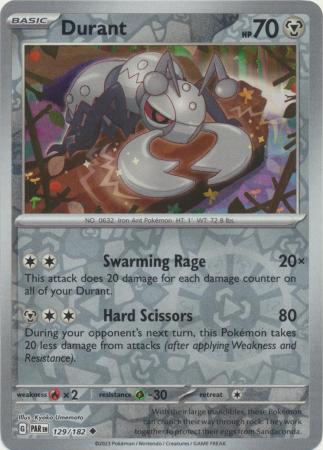 Card: Scarlet & Violet: Paradox Rift Singles, Durant - 129/182 - Uncommon Reverse Holo