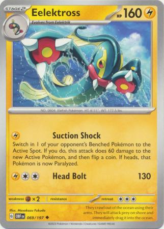 Card: Scarlet & Violet: Obsidian Flames Single, Eelektross - 069/197 - Uncommon