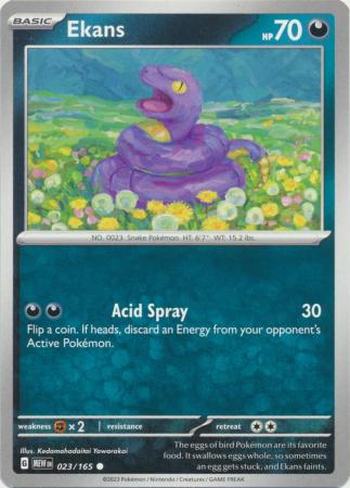 Card: Scarlet & Violet: 151 Singles, Ekans - 023/165 - Common
