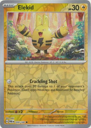Card: Scarlet & Violet: Paradox Rift Singles, Elekid - 059/182 - Common Reverse Holo