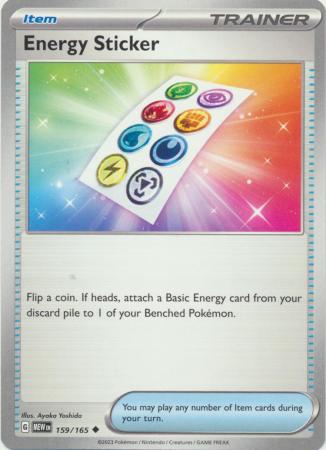 Card: Scarlet & Violet: 151 Singles, Energy Sticker - 159/165 - Uncommon