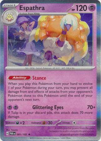 Card: Scarlet & Violet: Paradox Rift Singles, Espathra - 081/182 - Holo Rare