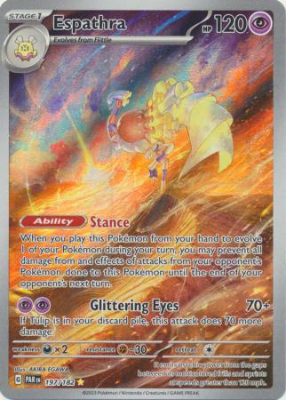 Card: Scarlet & Violet: Paradox Rift Singles, Espathra - 197/182 - Illustration Rare