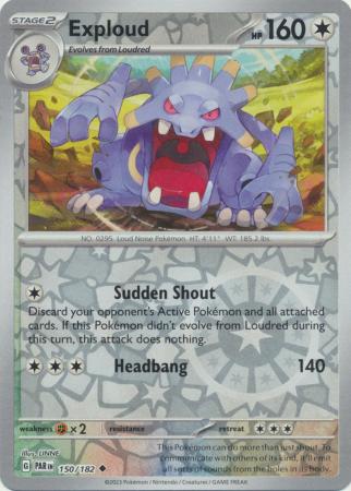 Card: Scarlet & Violet: Paradox Rift Singles, Exploud - 150/182 - Uncommon Reverse Holo