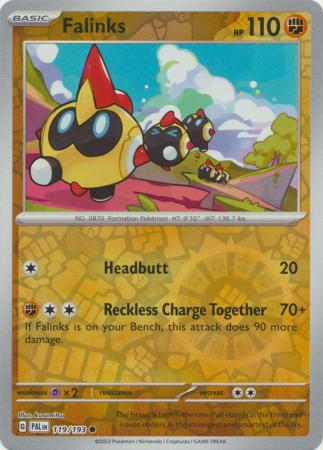 Card: Scarlet & Violet: Paldea Evolved Singles, Falinks - 119/193 - Common Reverse Holo