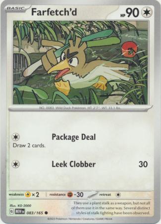 Card: Scarlet & Violet: 151 Singles, Farfetch'd - 083/165 - Common